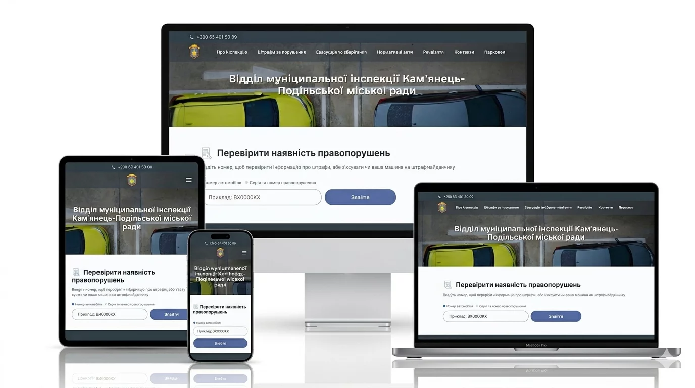 Website of the Municipal Inspection Department